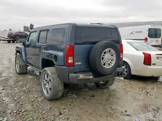 5GTDN136568295124 - 2006 HUMMER H3 BLUE photo 3