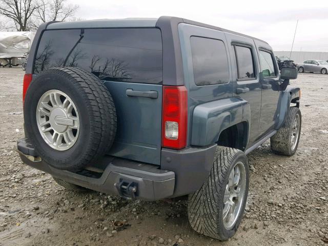 5GTDN136568295124 - 2006 HUMMER H3 BLUE photo 4