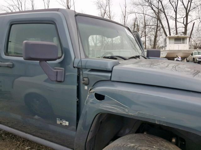 5GTDN136568295124 - 2006 HUMMER H3 BLUE photo 9