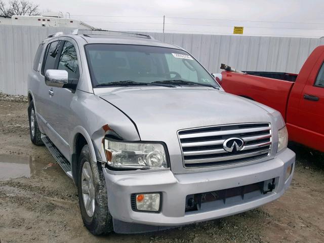 5N3AA08C64N806176 - 2004 INFINITI QX56 SILVER photo 1