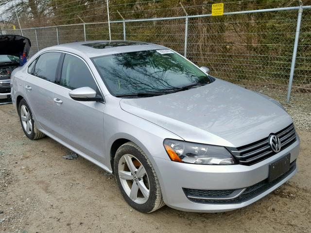 1VWBH7A30CC052036 - 2012 VOLKSWAGEN PASSAT SE SILVER photo 1