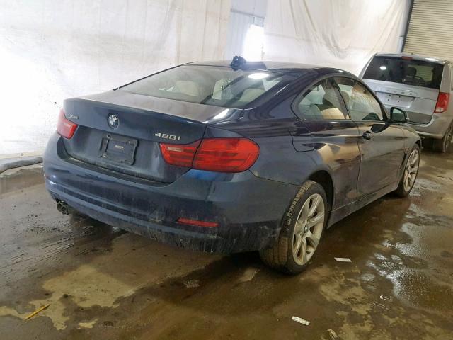 WBA3N9C58FK247058 - 2015 BMW 428 XI BLUE photo 4