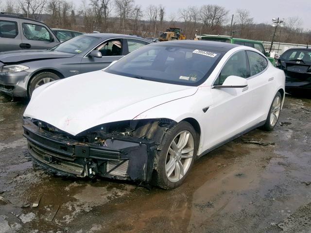 5YJSA1E23FF119824 - 2015 TESLA MODEL S WHITE photo 2