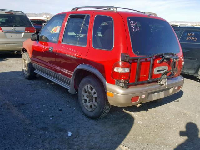 KNDJA723025152769 - 2002 KIA SPORTAGE RED photo 3