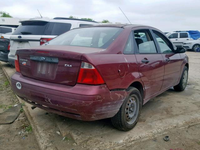 1FAFP34N16W216268 - 2006 FORD FOCUS ZX4 BURGUNDY photo 4