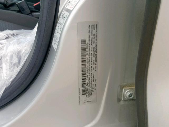 3VW2K7AJ1BM117666 - 2011 VOLKSWAGEN JETTA BASE SILVER photo 10