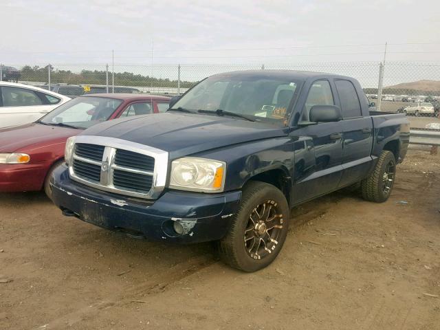 1D7HW48N16S521479 - 2006 DODGE DAKOTA QUA BLUE photo 2