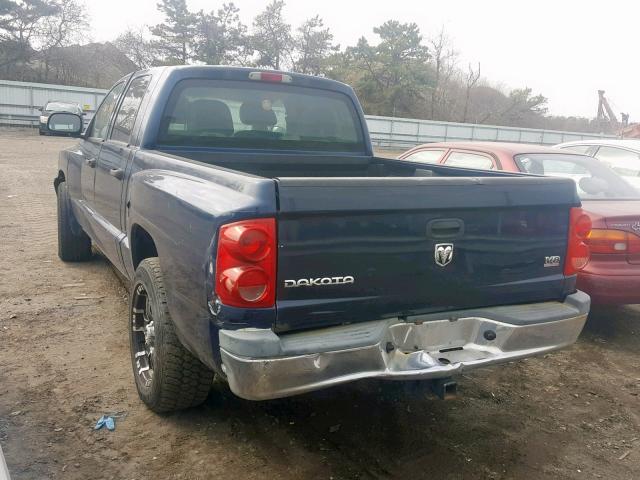 1D7HW48N16S521479 - 2006 DODGE DAKOTA QUA BLUE photo 3