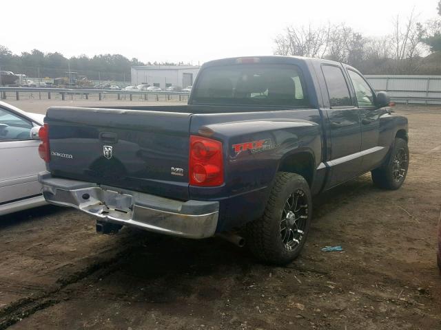 1D7HW48N16S521479 - 2006 DODGE DAKOTA QUA BLUE photo 4