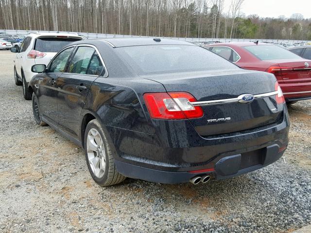 1FAHP2EW5AG167086 - 2010 FORD TAURUS SEL BLACK photo 3