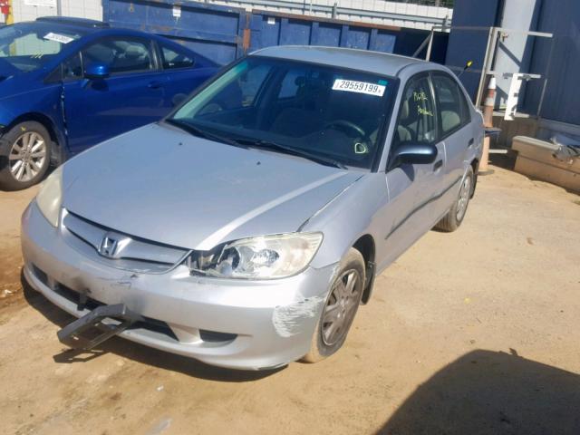 1HGES16325L030115 - 2005 HONDA CIVIC DX V SILVER photo 2