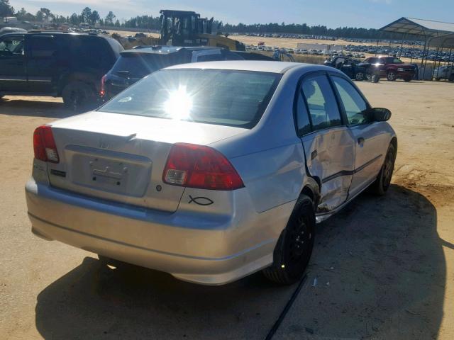 1HGES16325L030115 - 2005 HONDA CIVIC DX V SILVER photo 4