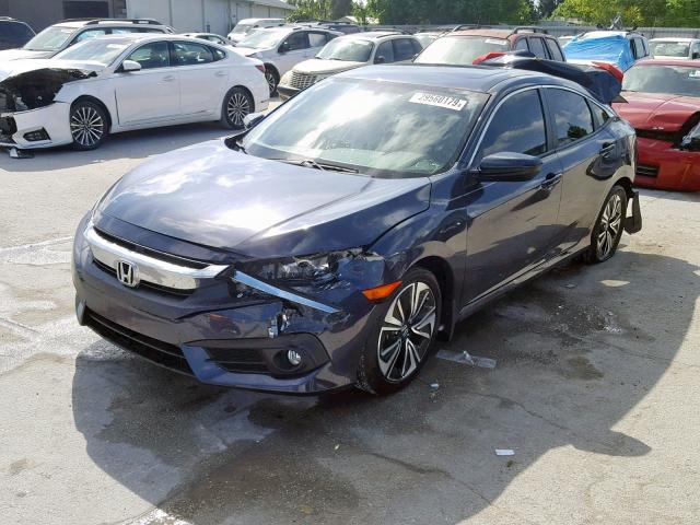 JHMFC1F70JX037049 - 2018 HONDA CIVIC EXL 蓝色 照片 2