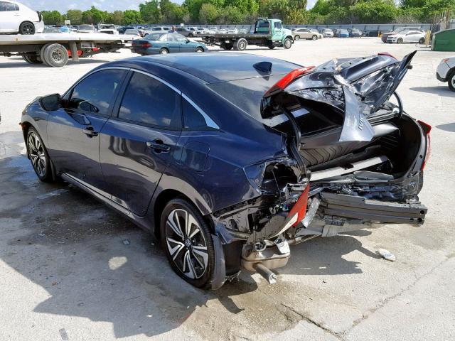 JHMFC1F70JX037049 - 2018 HONDA CIVIC EXL 蓝色 照片 3