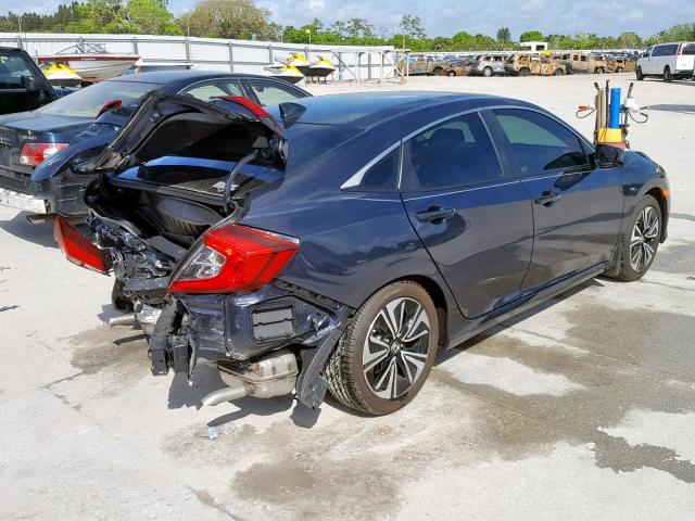 JHMFC1F70JX037049 - 2018 HONDA CIVIC EXL 蓝色 照片 4