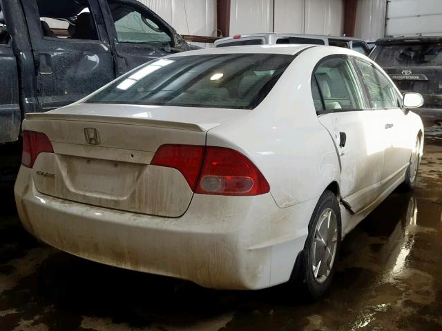 2HGFA16408H104438 - 2008 HONDA CIVIC DX-G WHITE photo 4