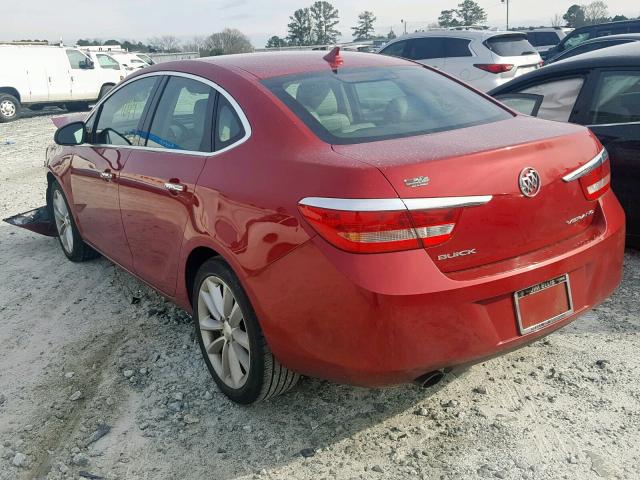 1G4PP5SK3E4219665 - 2014 BUICK VERANO RED photo 3