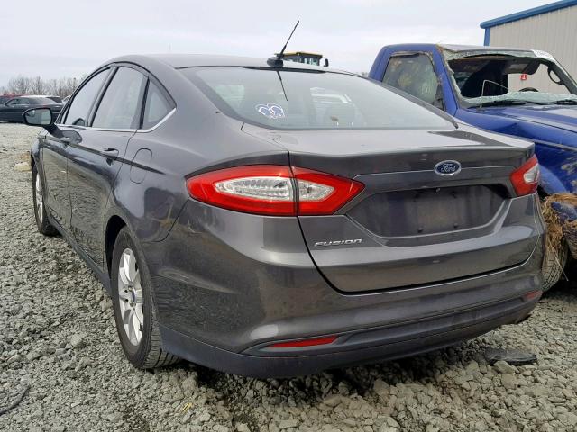 1FA6P0G77F5122882 - 2015 FORD FUSION S GRAY photo 3