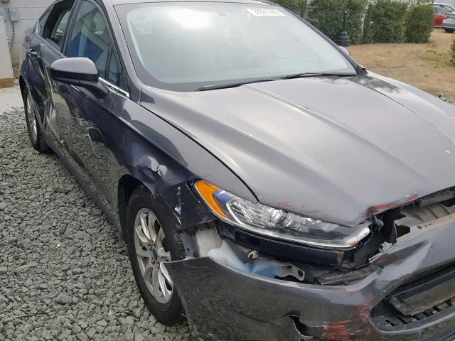 1FA6P0G77F5122882 - 2015 FORD FUSION S GRAY photo 9