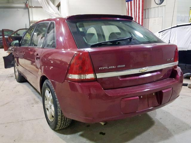 1G1ZU64875F183120 - 2005 CHEVROLET MALIBU MAX წითელი ფოტო 3