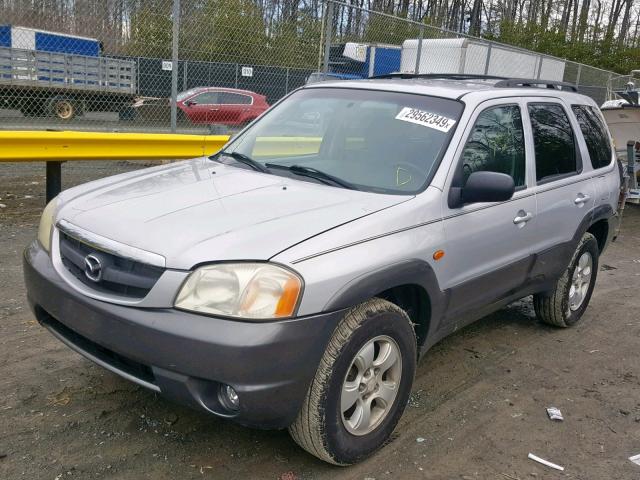 4F2YZ94184KM20115 - 2004 MAZDA TRIBUTE LX SILVER photo 2