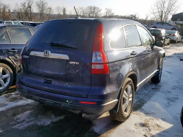 JHLRE4H71BC023504 - 2011 HONDA CR-V EXL BLUE photo 4