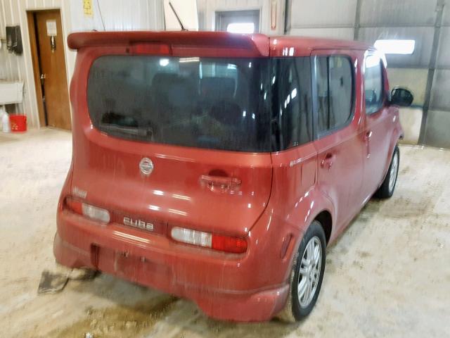 JN8AZ2KR5BT201318 - 2011 NISSAN CUBE BASE RED photo 4