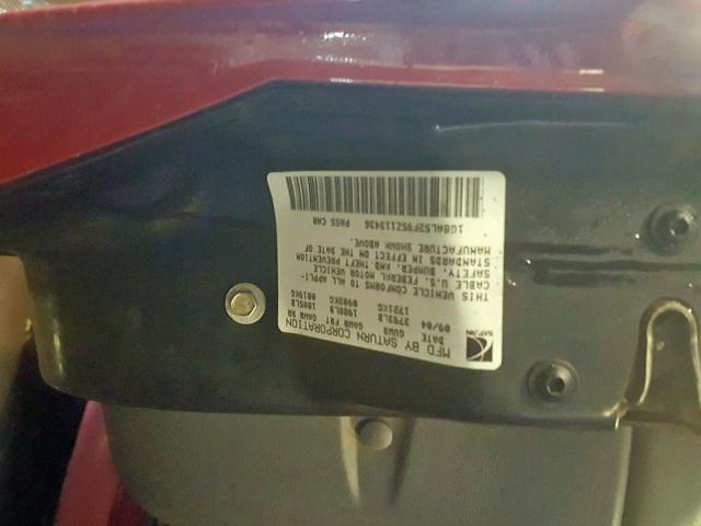 1G8AL52F95Z113436 - 2005 SATURN ION LEVEL RED photo 10
