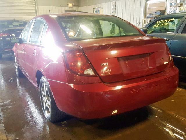 1G8AL52F95Z113436 - 2005 SATURN ION LEVEL RED photo 3