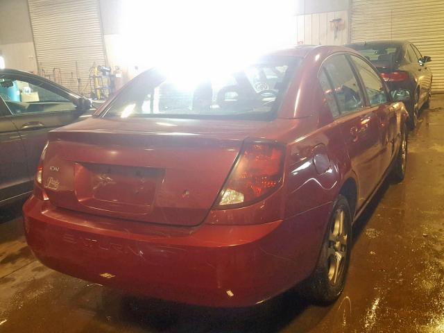 1G8AL52F95Z113436 - 2005 SATURN ION LEVEL RED photo 4