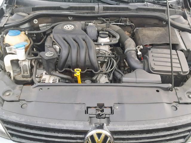 3VW2K7AJ1BM391255 - 2011 VOLKSWAGEN JETTA BASE GRAY photo 7