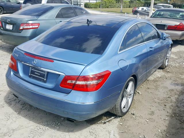 WDDKJ5KB9CF141710 - 2012 MERCEDES-BENZ E 350 BLUE photo 4