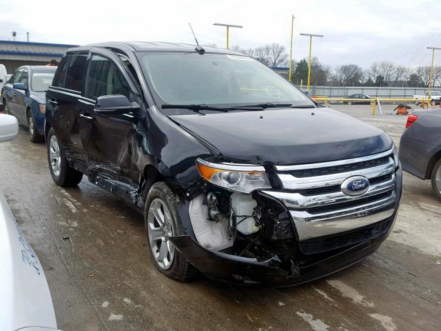 2FMDK3JC1EBB40954 - 2014 FORD EDGE SEL BLACK photo 1