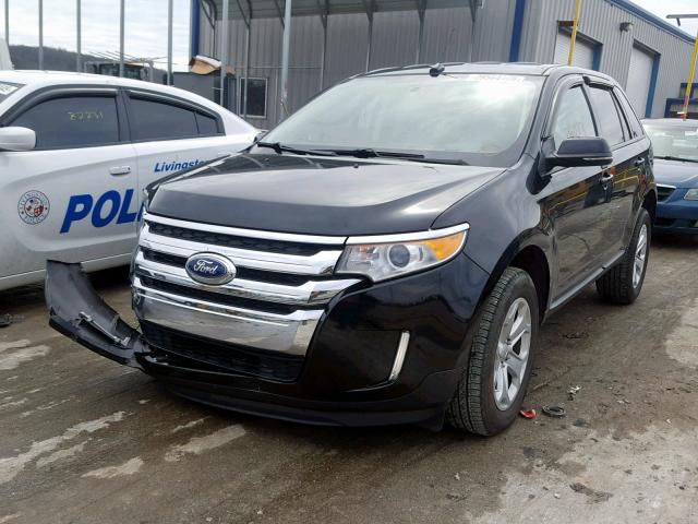 2FMDK3JC1EBB40954 - 2014 FORD EDGE SEL BLACK photo 2