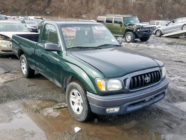 5TENL42N11Z849469 - 2001 TOYOTA TACOMA GREEN photo 1