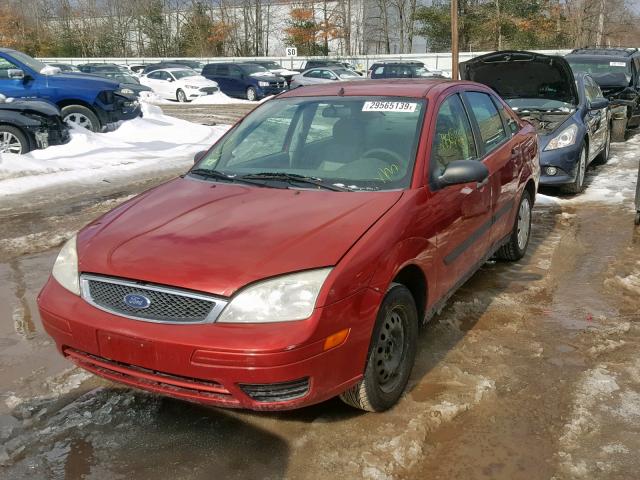 1FAFP34N85W107966 - 2005 FORD FOCUS ZX4 RED photo 2