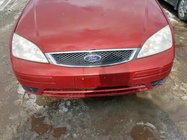 1FAFP34N85W107966 - 2005 FORD FOCUS ZX4 RED photo 9