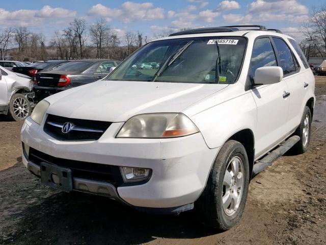 2HNYD18662H521433 - 2002 ACURA MDX TOURIN WHITE photo 2