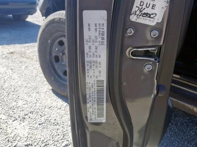 1C6RR6GG4GS163629 - 2016 RAM 1500 SLT GRAY photo 10