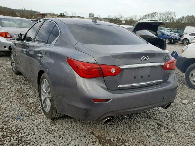 JN1BV7AP8FM351614 - 2015 INFINITI Q50 BASE GRAY photo 3