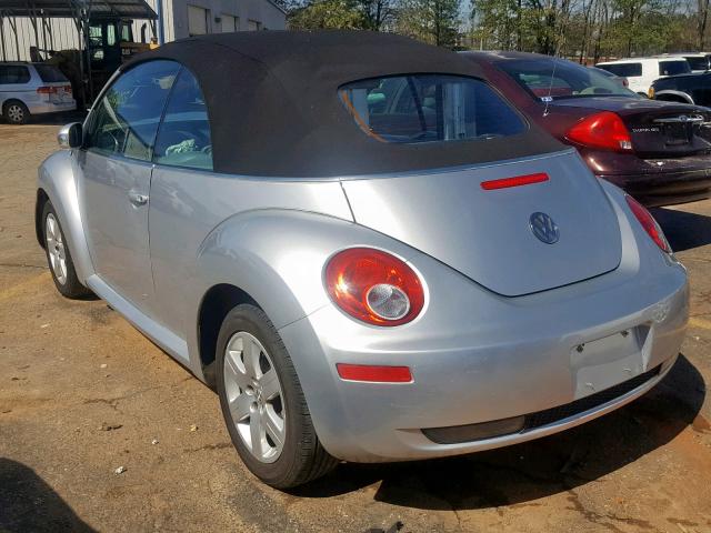 3VWPF31Y77M416618 - 2007 VOLKSWAGEN NEW BEETLE SILVER photo 3