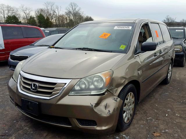 5FNRL38298B027684 - 2008 HONDA ODYSSEY LX BEIGE photo 2