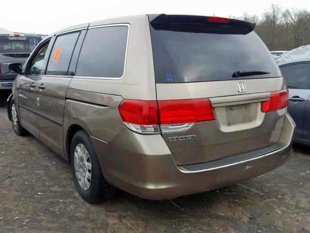 5FNRL38298B027684 - 2008 HONDA ODYSSEY LX BEIGE photo 3