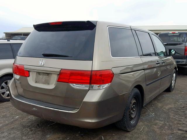 5FNRL38298B027684 - 2008 HONDA ODYSSEY LX BEIGE photo 4