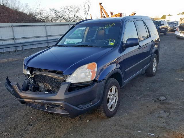 SHSRD78864U242614 - 2004 HONDA CR-V EX BLUE photo 2