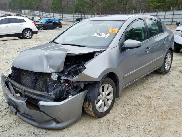 3N1AB6AP6BL619143 - 2011 NISSAN SENTRA 2.0 SILVER photo 2