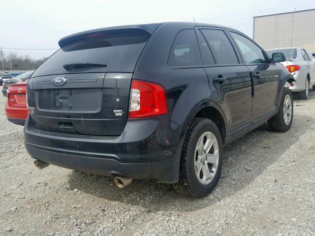 2FMDK4JC1DBE38859 - 2013 FORD EDGE SEL BLACK photo 4