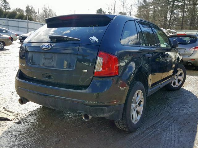 2FMDK4GC6BBA39580 - 2011 FORD EDGE SE BLACK photo 4