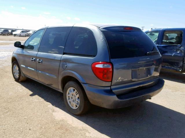 1B4GP45302B661861 - 2002 DODGE CARAVAN SP BLUE photo 3