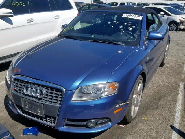 WAUAF48H09K008196 - 2009 AUDI A4 2.0T CA BLUE photo 2